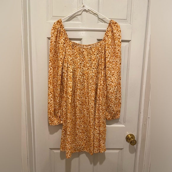 Copper Key Gold Long Sleeve Sundress - Picture 3 of 8